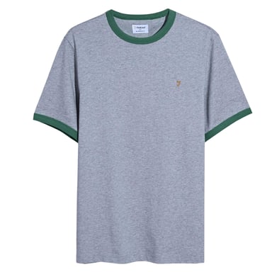 Farah Mens Groves Ringer T-Shirt (Grey)