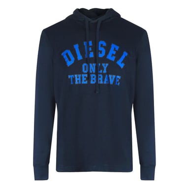 Diesel Unisex Adult The Brave Logo Hoodie (Navy Blue)