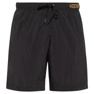 Moschino Mens Metal Logo Swim Shorts (Black)