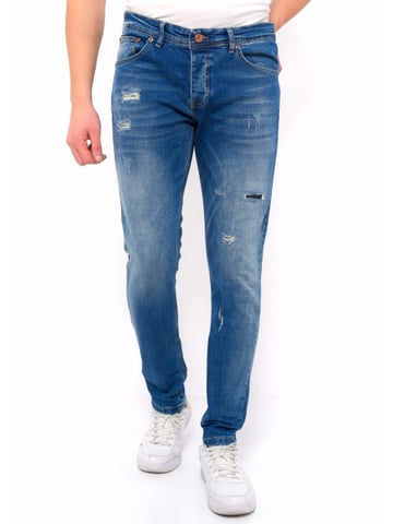 True Rise Jeans slim fit met gaten dc
