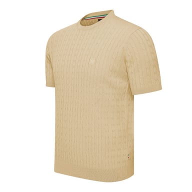 Cappuccino Italia Loreto cable knit tee