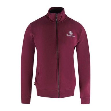 Aquascutum Unisex Adult Full Zip Active Sweatshirt (Burgundy)