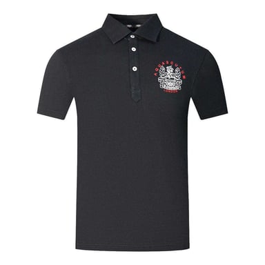 Aquascutum Unisex Adult Aldis London Logo Polo Shirt (Black)