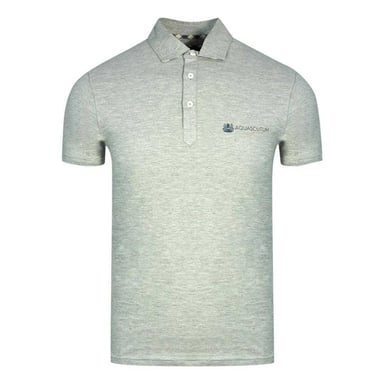 Aquascutum Unisex Adult Aldis Block Logo Polo Shirt (Grey)