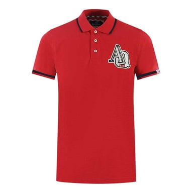 Aquascutum Unisex Adult AQ 1851 Embroidered Tipped Polo Shirt (Red)