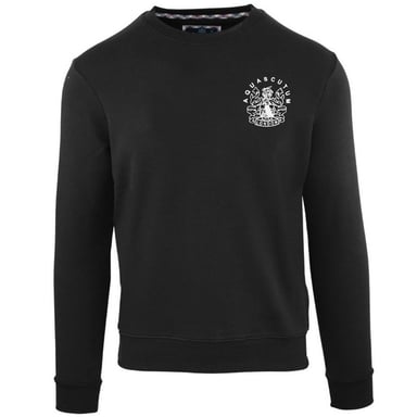 Aquascutum Unisex Adult Aldis Logo Sweatshirt (Black/White)