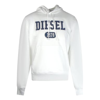 Diesel Mens 1978 Bold Logo Hoodie (White)