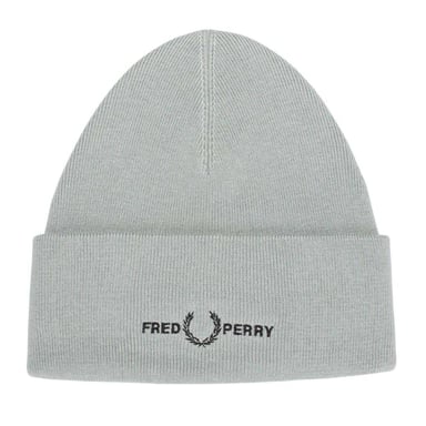 Fred Perry Unisex Adult Graphic Logo Beanie (Silver)