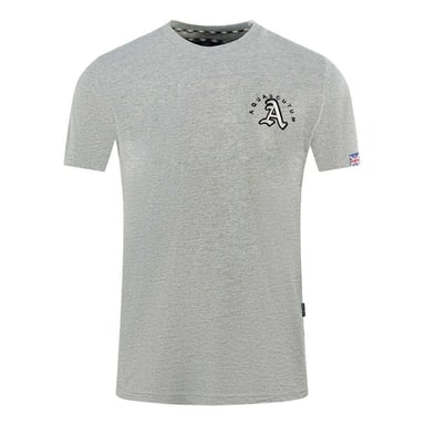 Aquascutum Mens London Embroidered Back Print T-Shirt (Grey)
