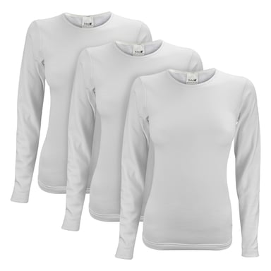 3-Pack Dames Thermisch T-shirt met Lange Mouwen voor de Winter