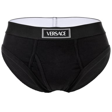 Versace Tex Ribbed Cotton Brief