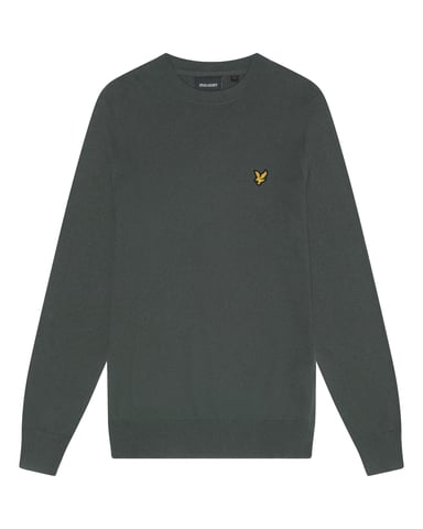 Lyle & Scott Cotton Merino Crew Neck Jumper - Deep Green