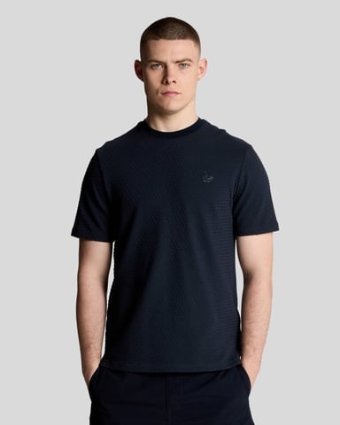 Lyle & Scott Jacquard Sovereign T-Shirt - Midnight Navy