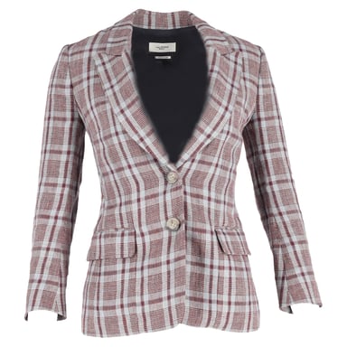 Isabel Marant Etoile Plaid Balzer in Multicolor Linen