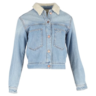 Isabel Marant Etoile Eindeloze Camden Jas in Blauwe Katoenen Denim