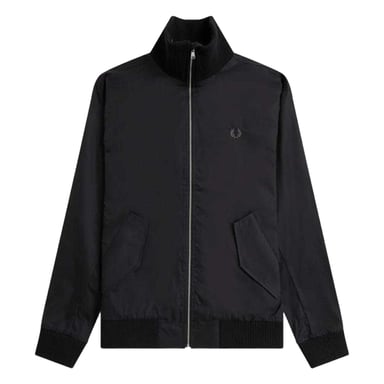 Fred Perry Mens Ribbed Tennis Bomber Jacket (Black)