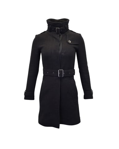 Burberry Bepakte Winterjas in Zwarte Wol