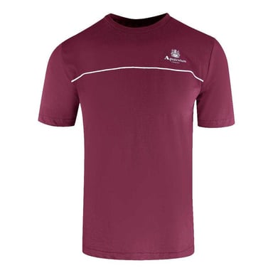 Aquascutum Mens Piping Detail T-Shirt (Red)