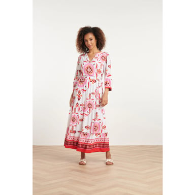 Smashed Lemon 24053 maxi jurk met diepe v-hals |
