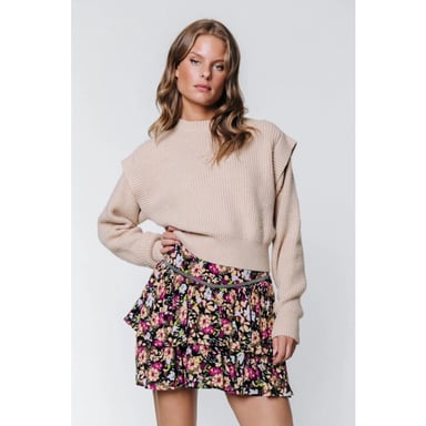Colourful Rebel Mosh flower mini skirt -