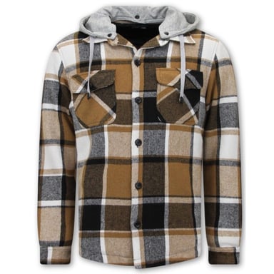 Enos Houthakkers vest met capuchon bruin