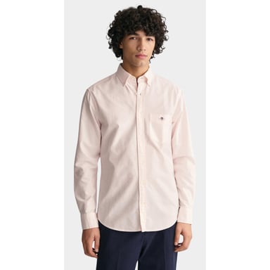 Oxford Long Sleeve Collared Regular Fit Shirt in White