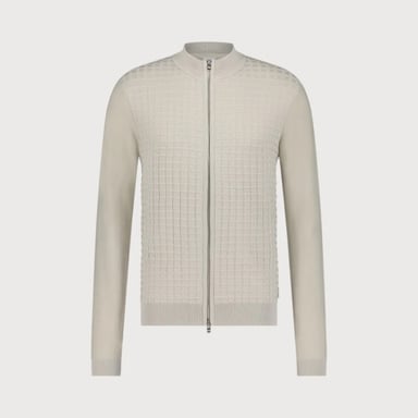 Blue Industry Structuur gebreid rits vest |