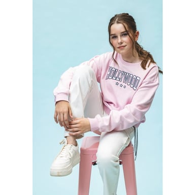 Looxs Revolution Sweater pastel pink voor meisjes in de kleur