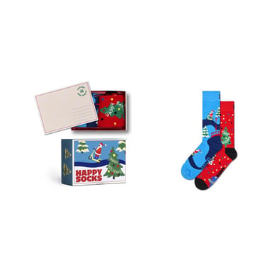 Happy Socks P000325 2-pack happy holidays socks gift set