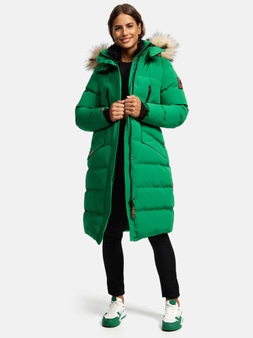 Marikoo women’s winter coat – Schneesternchen, long with hood & faux fur collar