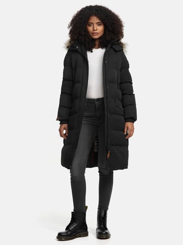 Marikoo women’s winter coat – Schneesternchen, long with hood & faux fur collar