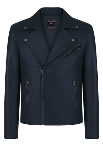 Leather Jacket Full-Zip Leather Classic Jacket