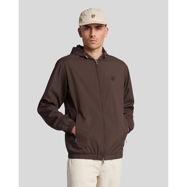 Men's Lyle And Scott Tonal Eagle Hooded Bomber Jacket in Green