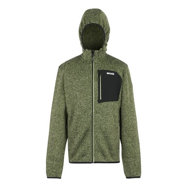 Regatta Mens Newhill Marl Full Zip Fleece Jacket (Oil Green)
