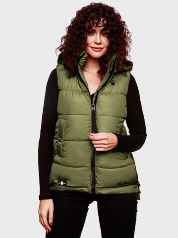 Marikoo women’s quilted vest – Zarinaa, lightweight with detachable hood