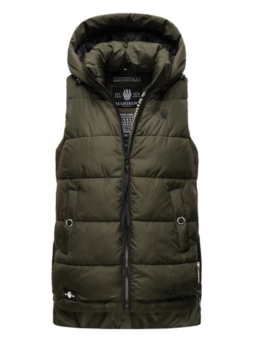 Marikoo women’s quilted vest – Zarinaa, lightweight with detachable hood