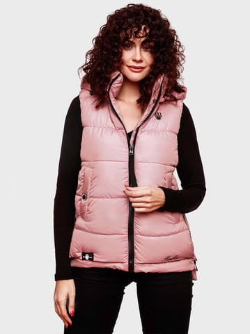Marikoo women’s quilted vest – Zarinaa, lightweight with detachable hood