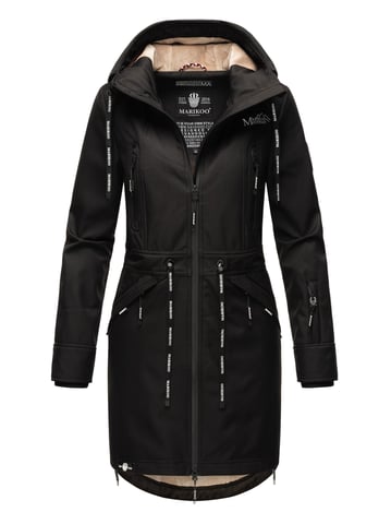 Marikoo women’s softshell jacket – Racquellee with hood & fleece lining
