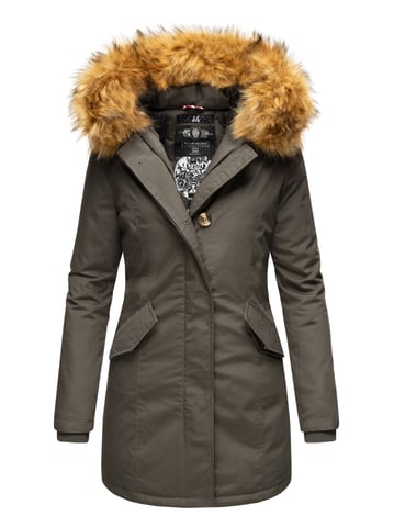 Marikoo women’s winter parka with detachable faux fur collar & hood