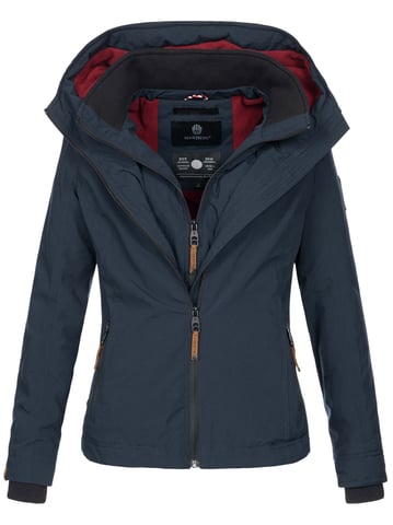Marikoo women’s transitional jacket Erdbeere with double collar & fleece lining