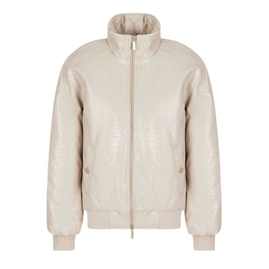 Armani Exchange Womens/Ladies Bomber Jacket (Beige)