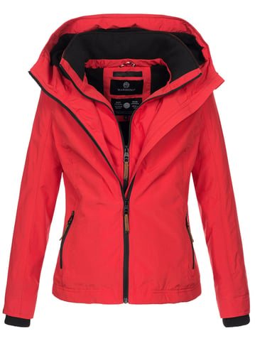Marikoo women’s transitional jacket Erdbeere with double collar & fleece lining