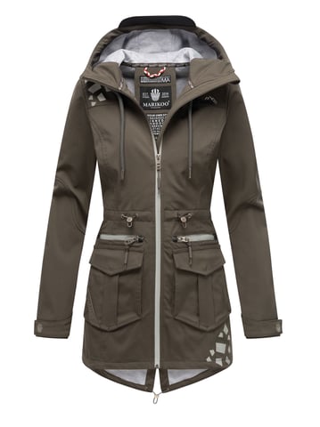 Marikoo women’s softshell jacket – Ulissaa with hood & reflective details