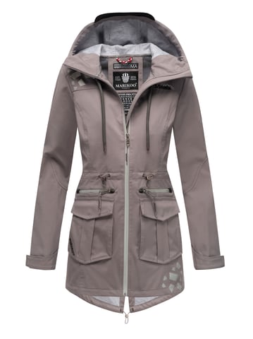 Marikoo women’s softshell jacket – Ulissaa with hood & reflective details