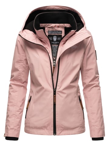 Marikoo women’s transitional jacket Erdbeere with double collar & fleece lining