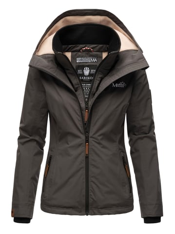Marikoo women’s transitional jacket Erdbeere with double collar & fleece lining