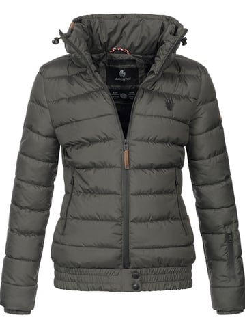 Marikoo women’s quilted jacket Poisen with high collar & teddy fleece pockets