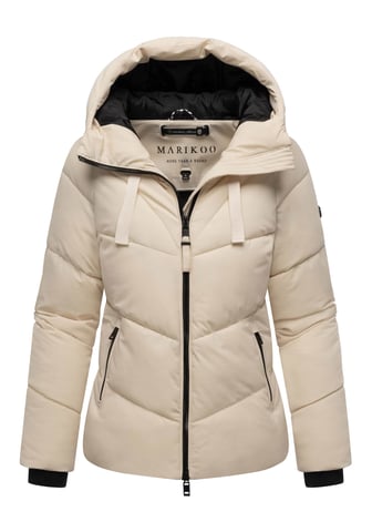 Marikoo women’s quilted winter jacket Kwamee with hood & two-way zip