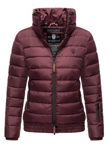 Marikoo women’s quilted jacket Poisen with high collar & teddy fleece pockets