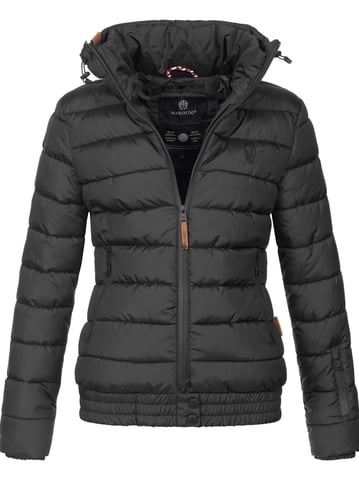 Marikoo women’s quilted jacket Poisen with high collar & teddy fleece pockets
